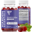 KSM-66 Ashwagandha Gummies 750mg Per Gummy – 1,500mg Per Serving – Stress & Cortisol Support – with Lemon Balm & Vitamin D – 60 Count (30 Day Supply) – Vegan – Harden Essentials