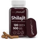 Shilajit Pure Himalayan Extract 500mg con 15% de ácido Fulvic 500mg - 120 cápsulas vegetarianas, 4 meses de suministro, Suplemento orgánico para la vitalidad " Claridad mental, hecho en EE.UU., Gluten Free, Non-GMO