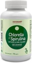 NANOWELL Chlorella & Spirulina 720 Tabletas - Clorella, Espirulina, Antioxidantes, Vitaminas, Rica en proteínas, Muro de células roto (720 Conteo)