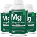 Elementos esenciales Magnesium Plus Zinc con vitamina D3 ← CorazÃ3n Formulado Científicamente, Bone &amp; Muscle Support TEN 225mg Complejo de Magnesio Triple-Fortaleza con Glycinate, Malate, Citrate TEN 540 Con