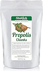 Stakich Bee Propolis Chunks - Puro, Natural - 4 onzas