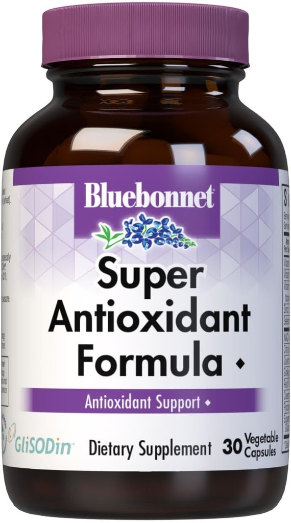 BlueBonnet Super Antioxidant Formula Vegetarian Capsules, 30 Count