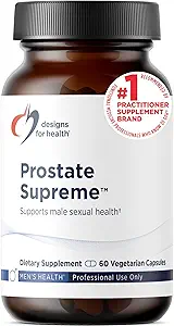 Diseños para Salud Saw Palmetto Prostate Suplemento para Hombres - Prostate Supreme con Saw Palmetto, DIM, Vitaminas, Nettle, Zinc + Chrysin - Non-GMO, Soy Free (60 cápsulas)