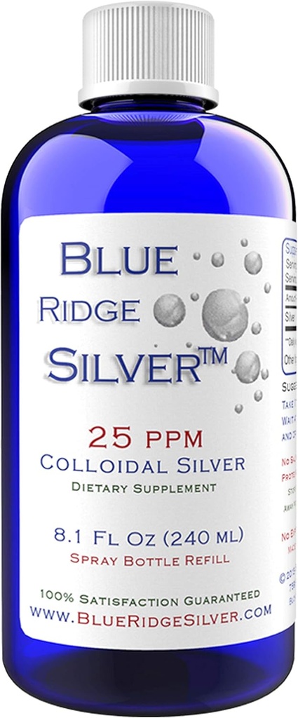 25 ppm 8 oz Colloidal Plata Natural Immune Apoyo Salud Suplemento