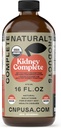Productos naturales completos de riñón - botella de vidrio de 16 oz, limpieza del riñón