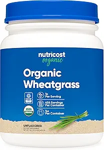 Nutricost Organic Wheatgrass Powder 1 LB - Non-GMO Superfood