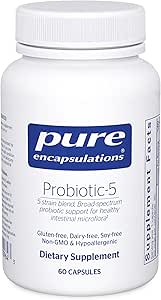 Encapsulaciones puras Probiótico-5 tóxico Dairy and Soy Free Probiotic Blend to Support Immune and Gastrointestinal Health ← 60 Capsules