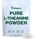 Purisure L-Theanine Powder, 100 g, Pure L Theanine Powder That Promotes Relaxation and Focus, Supplement for Cognitive Function, No Fillers, Non-GMO, 1000 Servings