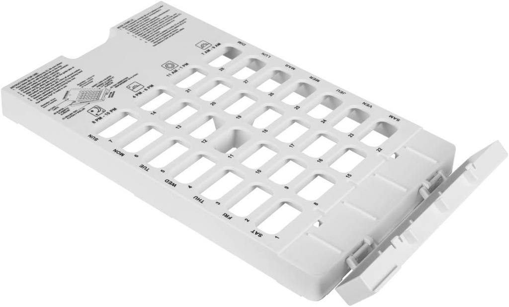 Ezy Dose 28-Day Tray Semanal para la Pill, Medicina, Vitamina, Uso con el Planificador de Sistema de Sello Frío de Unidad, 2XL