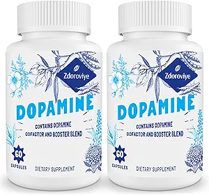 Suplementos de Dopamina para Hombres y Mujeres - Contiene 500 mg Mucuna Pruriens Extracto (40% L-DOPA) - 60 cápsulas (2 Pack)