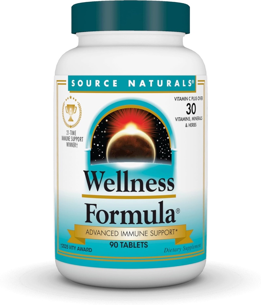 Fuente Natural Wellness Fórmula Bio-Alineado Vitaminas &amp; Herbal Defense - Immune System Support Suplemento &amp; Immunity Booster* - 90 Conde