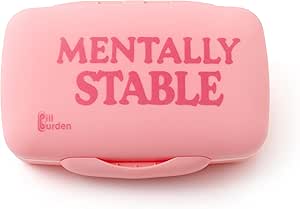 Cute, gran organizador de píldoras – gran caso de viaje de silicona para vitaminas &amp; suplementos en azul/inflamación