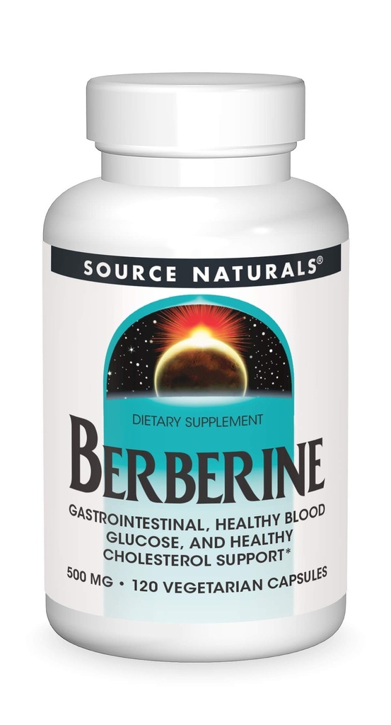 Source Naturals Berberine Vegetable Capsule, for Gastrointestinal Support* - 120 Vegetarian Capsules