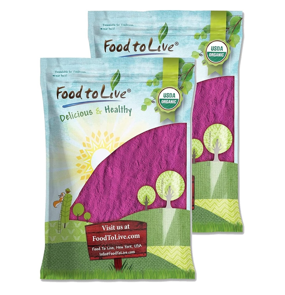 Alimentos para Vivir Orgánica Currante Negro Polvo Jugo, 16 Libras - No GMO, Raw, Kosher, Vegan Superalimentos, Bulk, Rico en Antioxidantes, Grande para Jugos, Bebidas y Smoothies, Contiene Maltodextrin