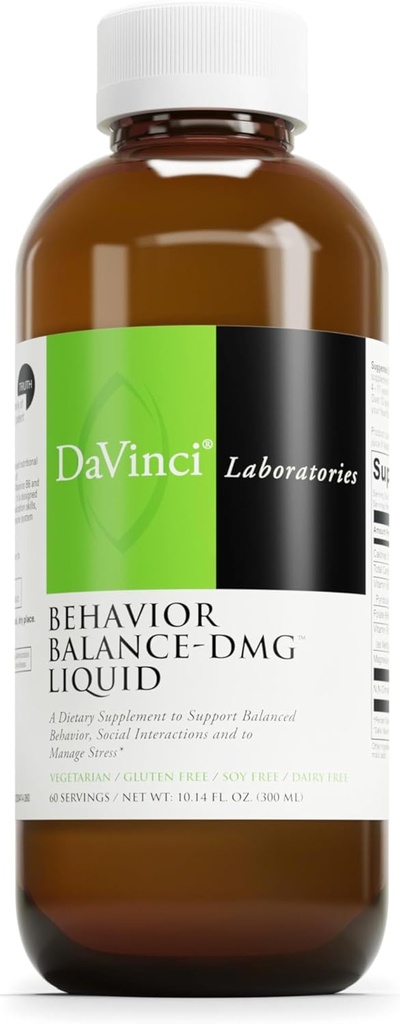 Laboratorios DAVINCI - Equilibrio de Comportamiento - DMG Liquid - Un suplemento dietético para apoyar Comportamiento Equilibrado y Estrés de Manejo - 10.14 Fl Oz (60 Servimientos)