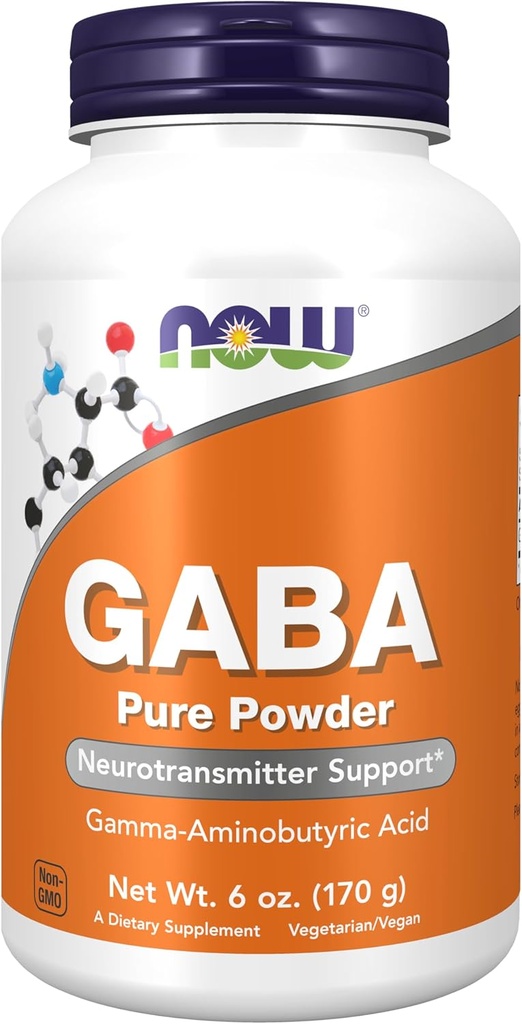 NOW Foods Supplements, GABA (Gamma-Aminobutyric Acid) Powder, Neurotransmitter Support*, 6-Ounce