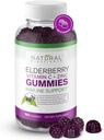 Natural BioScience Sambucus Elderberry Gummies with Vitamin C & Zinc, Immune Support for Adults &amp; Kids, Daily Antioxidant & Wellness Boost, 180 Vegan, Gluten-Free, Chewable Elderberry Gummies
