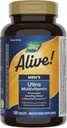 ¡La naturaleza está viva! La fórmula de alta potencia de los hombres ultra multivitamina diaria, promueve la función del corazón y el músculo*, con vitamina metilada B12, sin gluten, 150 tabletas