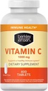 berkley jensen 1000 mg Suplemento de vitamina C (400 Tablets), Extra Strength Daily Immune Defense Support for Men and Women, Sugar and Gluten Free Ascorbic Acid, Pure