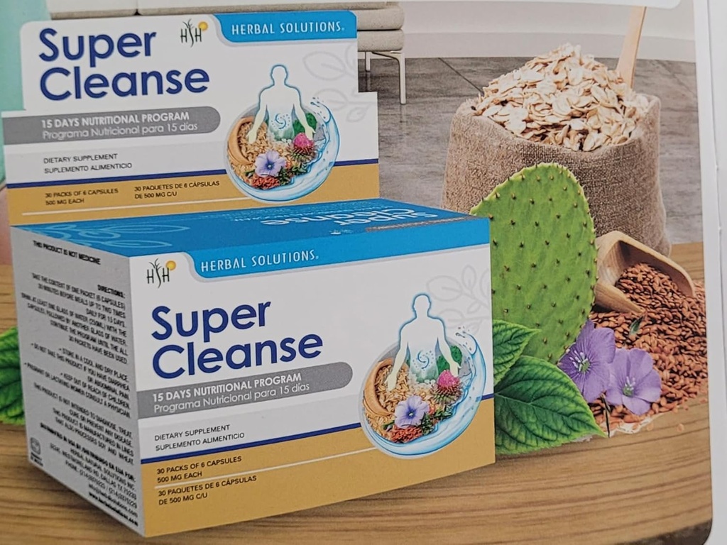 Super Cleanse by Herbal Solutions: 15-Day Extra Strength Detox Program for Comprehensive Digestive System Cleanse - Colon Cleanse and Liver Cleanse
