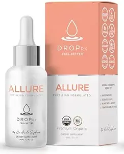 DropRx Allure by Dr. Nicole Saphier – Gotu Kola &amp; Horsetail Extract, Supports Hair & Nail Health, Promotes Skin Vitality, Organic, Non GMO, Vegan, Gluten Free & Kosher, Made in USA (2 Fl Oz)