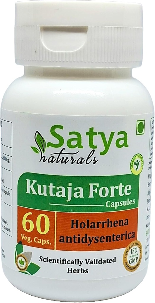 Kutaja Forte Capsules 500 mg. 60 Veg. Capsule peru Kutaja (Holarrhena Antidysenterica) Extracto Capsules para Hombres y mujeres ← Ayurvedic Herbal Suplemento/Remedios Silencio 10:1 Forte (1 Botella de 60 cápsulas)