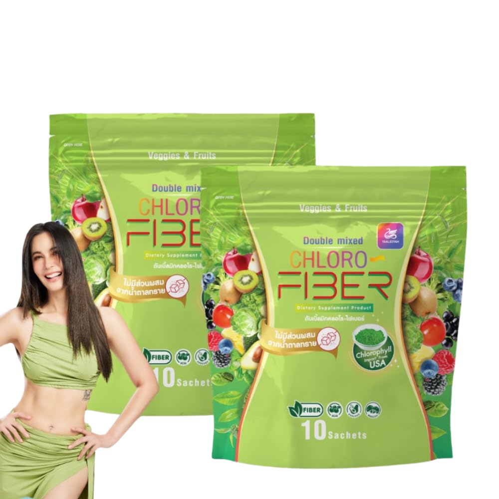 Genérico YaaleeyahDouble Mixed Chloro-Fiber Veggies sensibleFruits 1Pcs 10 sachets,Set 2Pcs.