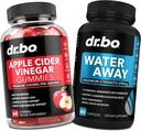 DR. BO ACV Gummies & Water Away Pills - 1000MG Apple Cider Vinegar Gummies " Water Retention Diuretics for Digestion, Gut Health, Stomach Bloating " Leg Swelling