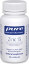 Pure Encapsulations Zinc 15 mg - Zinc Picolinate Supplement for Immune System Support, Growth &amp; Development - for Wound Healing - 30 Capsules