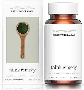 Cápsulas de algas frescas - Clorella Spirulina Píldoras para la detoxificación - Clorofila de potencial - Suplemento de polvo orgánico - 60 cápsulas - Optimal 50/50 Blend