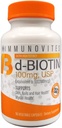 IMMUNOVITES High Dose Biotin (como d-Biotin, USP) 100mg (Equivalente a 100.000mcg) 90 cápsulas, alta potencia