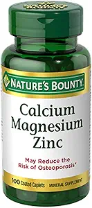Bounty Calcium Magnesium Zinc, 100 Cuenta, Pack de 6
