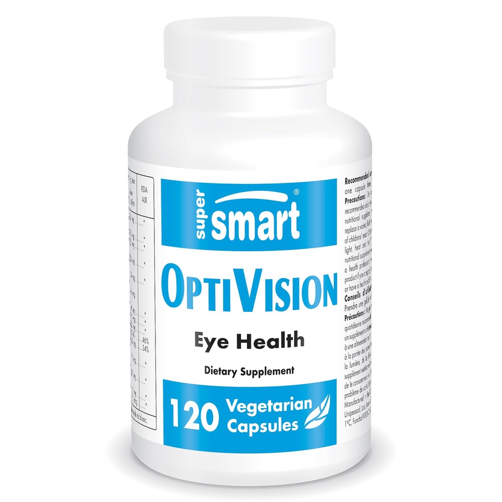 Supersmart - OptiVision (Fórmula avanzada) - con Bilberry Extract, Currant Negro, Lutein, Zeaxanthin, Astaxanthin - Ojos Suplementos Silencio No GMO &amp; Gluten Gratis - 120 Vegetarian Capsules