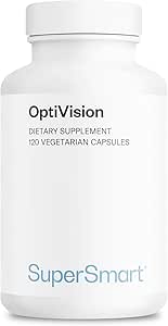 Supersmart - OptiVision (Fórmula avanzada) - con Bilberry Extract, Currant Negro, Lutein, Zeaxanthin, Astaxanthin - Ojos Suplementos Silencio No GMO &amp; Gluten Gratis - 120 Vegetarian Capsules