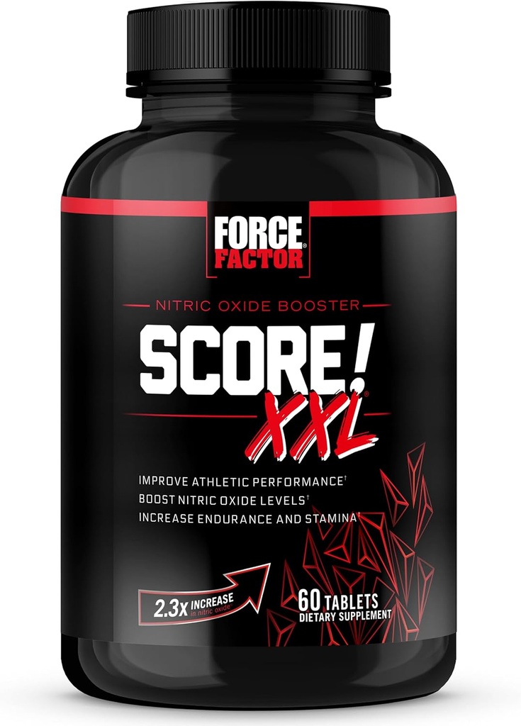 ¡Punto de FACTOR! XXL Nitric Oxide Booster Suplemento para Hombres con L-Citrulline, Horny Goat Weed, Black Maca, " Tribulus Terrestris to Increase Stamina, Energy, and Physical Performance, 60 Tablets