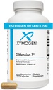 XYMOGEN Dimension 3 - Diindolylmetano DIM Suplemento con Curcumin + BioPerine - Apoyos Estrógeno Saludable Detox, Saldo hormonal para Mujeres y Hombres - Alivio de la menopausia + Soporte PMS (120 cápsulas)