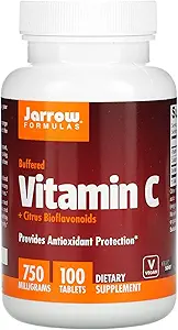Fórmulas Jarrow Vitamina C + Citrus Bioflavonoides, Suplemento dietético proporciona protección antioxidante, 750 mg, 100 tabletas