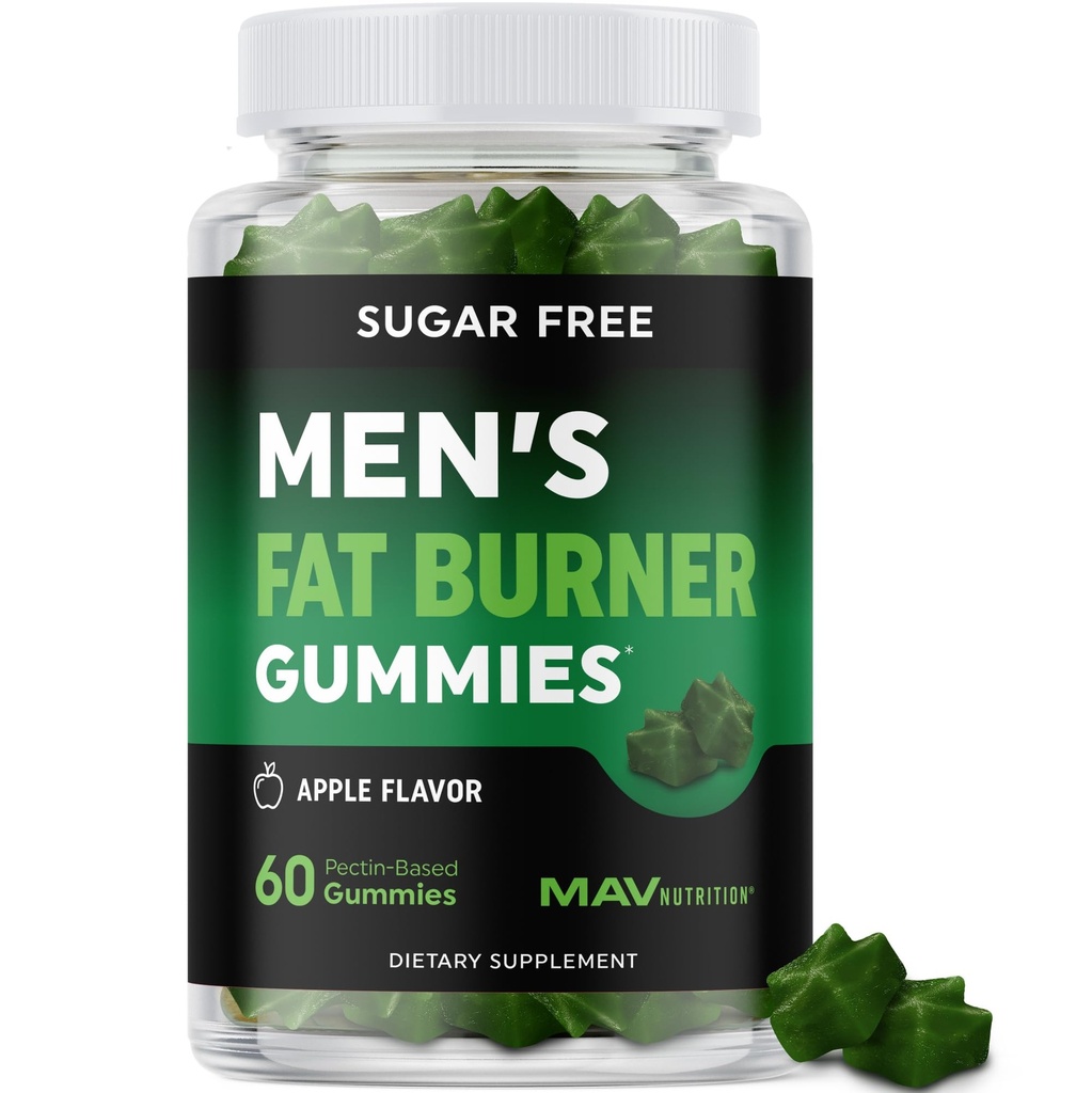 Hombres quemadores gordos Gummies for Weight Pérdida ¦ Té verde, grano de café verde, Garcinia Cambogia " Ketones Silencioso quemador de grasa para hombres pérdida de peso Gummies ← Apple Flavored, Pectin-Based ← 60 Gummies