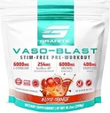 Granito Nutrición Vaso Blast Estim-Free Pre Workout - Oxido Nitrico no Estim Soporte para Bomba, Fisique y Capacidad Muscular - Orange de Sangre (290g)