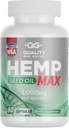 Hemp Seed Oil Capsules 1000mg with Triple Omega 3 6 9 | Organic Supplement with Essential Fatty Acids for Joint Support Relaxing Mood and Skin Health - 60 Liquid Vegan Capsules, Non-GMO, Made in USA.