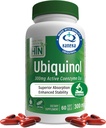 Health Thru Nutrition Ubiquinol 300mg 60 Softgels as Kaneka QH Reduced CoQ-10 TEN Stabilized - 3rd Party Tested TEN Enhanced Bioavailability ← Cardiovascular &amp; Mitocondria Function Support ← Non-GMO