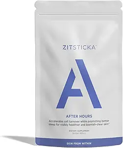 Suplemento ZitSticka Vitamina Acne para Acné quístico w/ 30 Caps Naturales para Mujeres y Hombres, Suplementos para Apoyo Hormonal, Claridad de la Esquí, Puntos Oscuros - Dermatólogo probado (Después de Horas Rellen Pack)