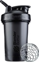 BlenderBottle Classic V2 Shaker Bottle Perfect para Protein Shakes y Pre Workout, 20-Once, Negro
