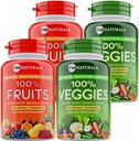 Frutas y verduras Suplemento Vitaminas para Hombres y Mujeres Super Frutas y verduras Capsulas para apoyar Niveles equilibrados de nutrición y energía Superalimentos naturales Cuenta 180 (Pack of 4)