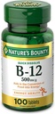 Nature’s Bounty Vitamin B-12 500 mcg, 100 Count (Pack of 2)