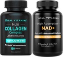 Vitaminas Vitales Cápsulas Multi Collagen + NAD+ Suplemento
