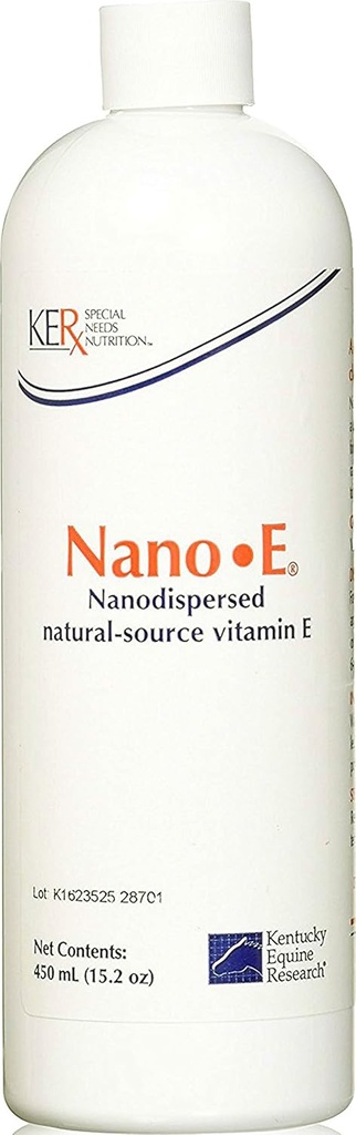 Kentucky Equine Research Nano -E: Natural Source Vitamin E Antioxidant for Horses, 450 mL