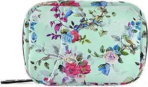 Pill Flor tropical acuarela caja de 7 días Pill bolsa de viaje Pill Organizer Bolsa con cremallera Portable Caja semanal Compacta Tamaño para el suplemento de vitamina