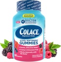 Colace Taburetes Softener Gummies, Gentle Dependable Constipation Alivio Magnesium Citrate Gummies, No.1 Doctor Recomendado Hierro Softener Marca, Berry Flavored 60ct