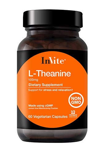 Invitar la salud L-Theanine - Soporte para estrés y relajación - 60 cápsulas vegetarianas - 30 días de suministro